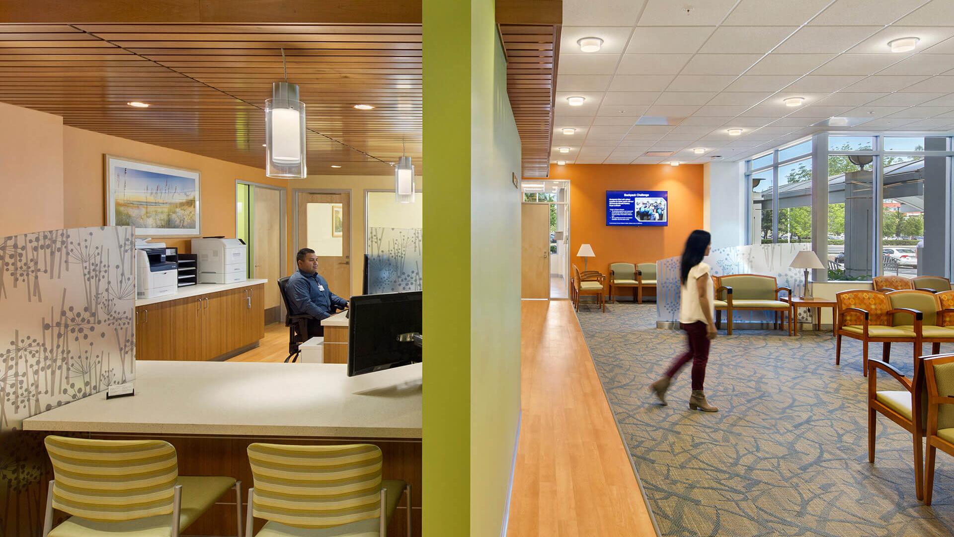 Patient reception and waiting area