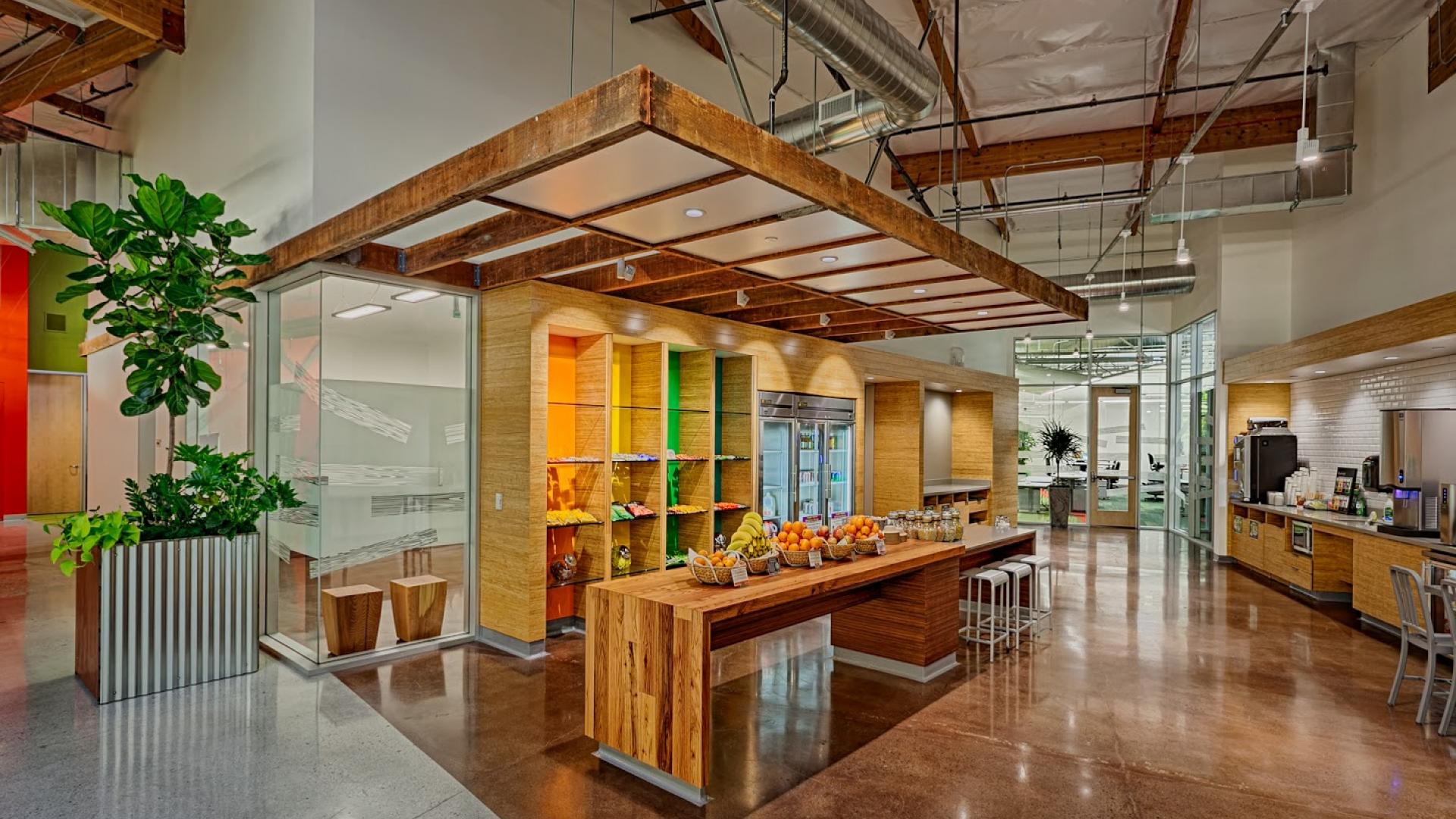 Microkitchen with healthy snack choices