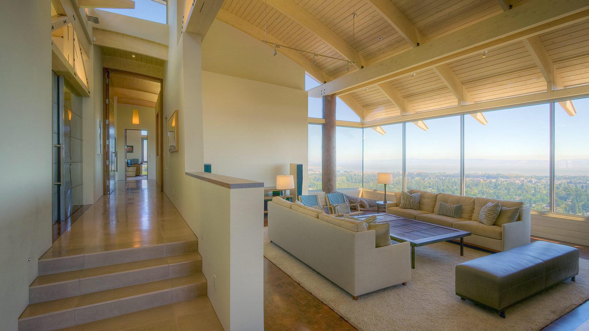 views to the north and east