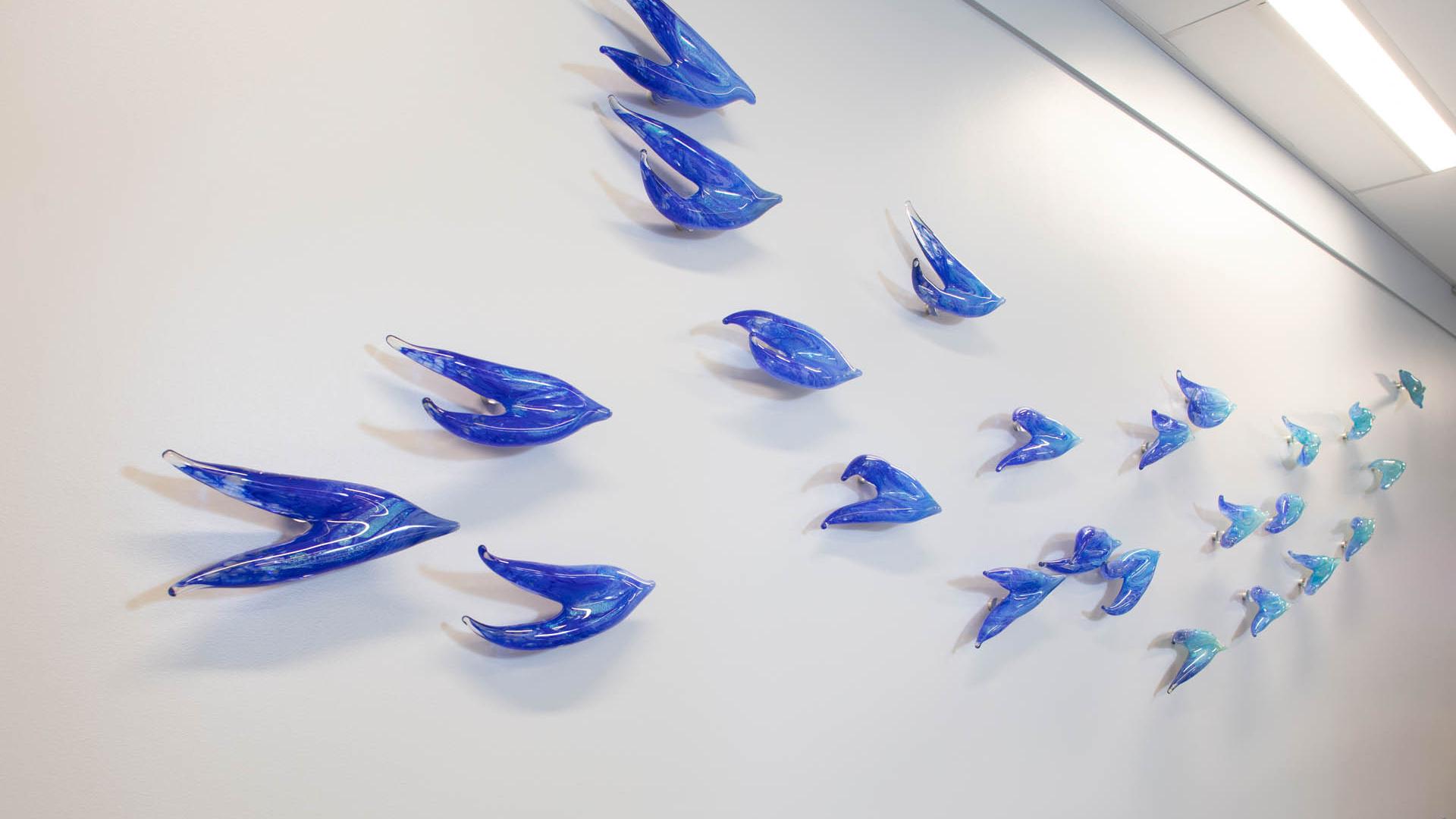 glass blown birds
