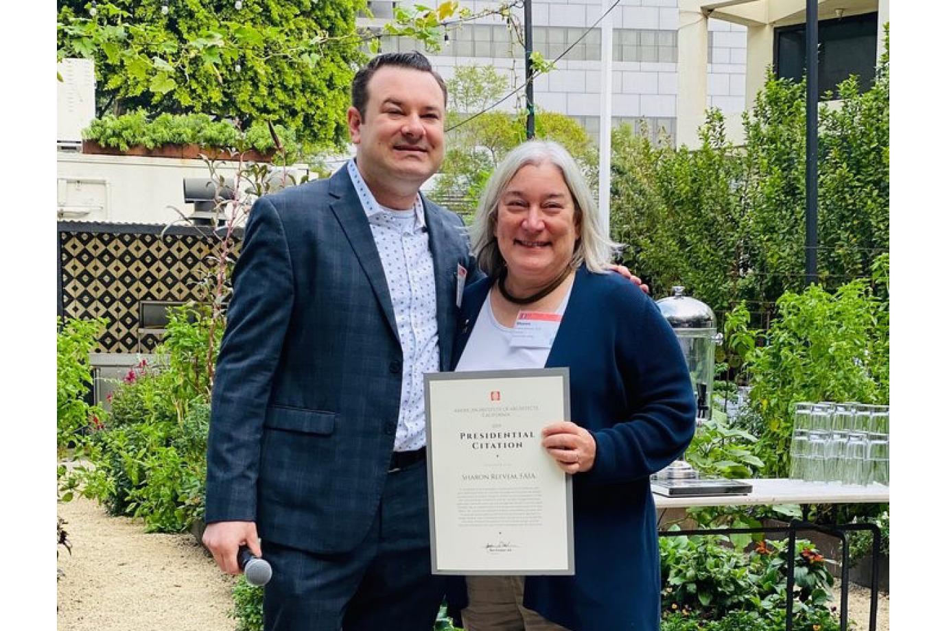 Sharon and Ben at the AIACA Board of Director's ceremony in Los Angeles